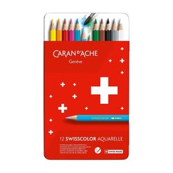Caja de 12 l pices de Colores Caran d'Ache Swisscolor