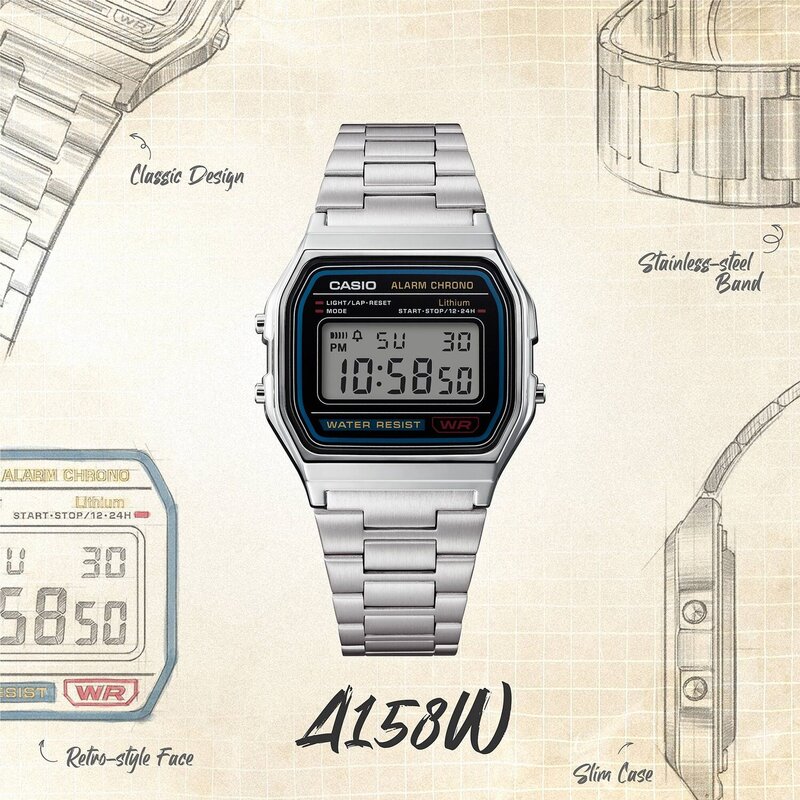 Reloj Casio Cl sico A158WA-1