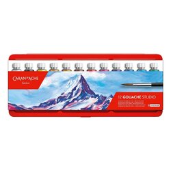 Caja de 12 Tubos de Pintura Caran d?Ache Gouache Studio