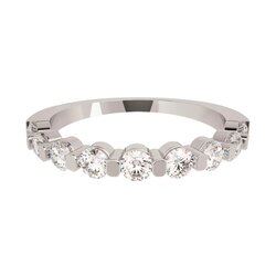 Churumbela Oro Blanco 14k con Diamantes