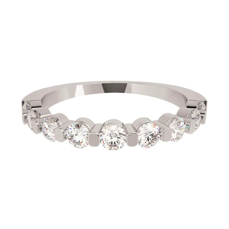 Churumbela Oro Blanco 14k con Diamantes