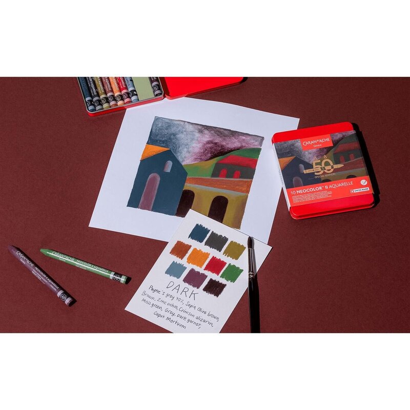 Caja de 10 pasteles acuarela NEOCOLOR? II Edici¢n especial