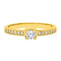 Anillo de Compromiso Oro Amarillo 14K con Diamantes